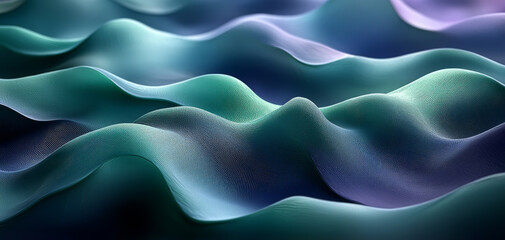 Fototapeta premium Abstract Teal Blue Wavy Pattern Design