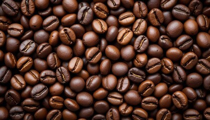 Obraz premium pile of black coffee beans