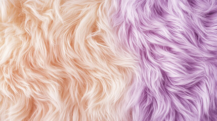 Fototapeta premium A plush, furry texture with radiant hues of lavender and pale peach, evoking the gentle warmth of March sunsets