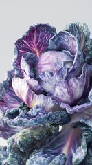 Vibrant Purple Cabbage Closeup: A Botanical Masterpiece