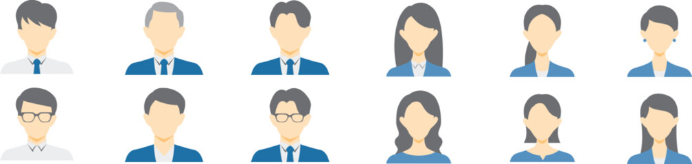 ビジネスパーソンのベクターアイコンセット
