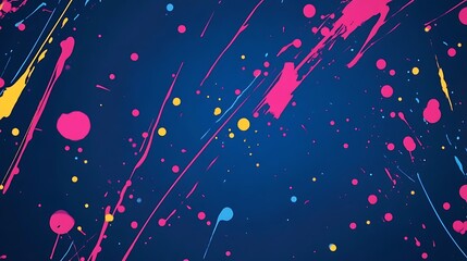 Abstract Colorful Paint Splatter Design