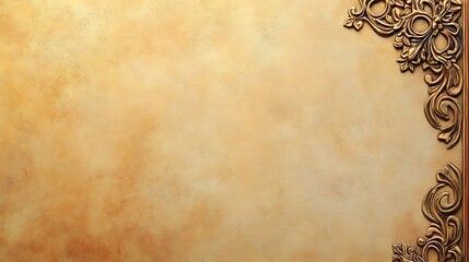 Elegant Gold Accents on Beige Textured Background