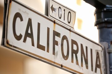 Obraz premium The California Street sign in San Francisco