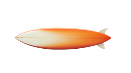 Single surfboard illustration isolated on white background