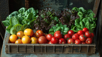 vegetables in a market
