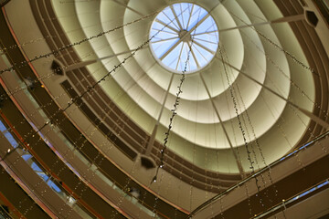 Decorative lights hanging from a ceiling