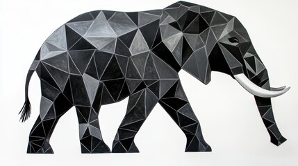black and white elephant