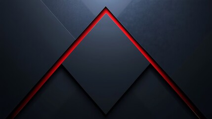 Abstract Dark Background Red Accents Geometric Design