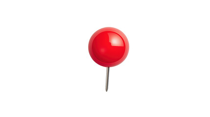 Red Push Pin on Black Background: Ideal for Office, Notice Board, Map and Presentation Use on white and transparent Background