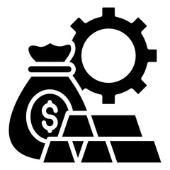 Asset Management Icon Element For Design