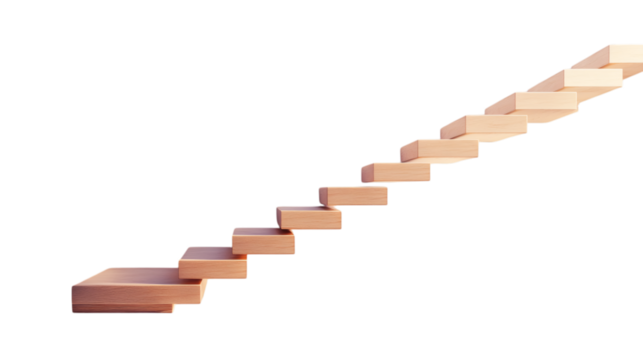 stairway to heaven  isolated on white background