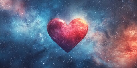 Cosmic Heart Nebula Stellar Celestial Love
