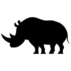 rhino silhouette illustration