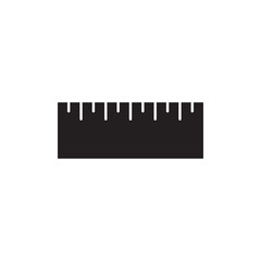 Ruler icon isolated on white background. Vector illustration.