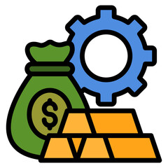 Asset Management Icon Element For Design