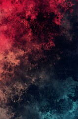 Red & Teal Abstract Texture: Grunge Background Design Elements for Digital Art Projects