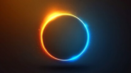 Abstract glowing circular light energy design