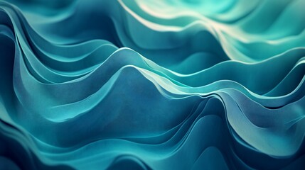 Obraz premium Teal abstract waves, flowing design, background texture, website design