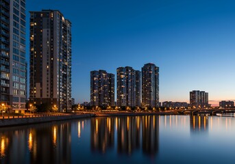タワーマンションの夜景・不動産イメージ