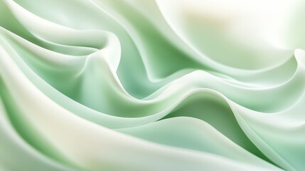 Obraz premium Light green and white background with smooth lines, abstract shapes, light colors, curved shapes, and soft tones wallpaper. light green abstract background wave 
