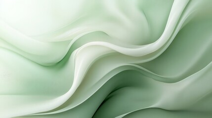 Obraz premium Light green and white background with smooth lines, abstract shapes, light colors, curved shapes, and soft tones wallpaper. light green abstract background wave 