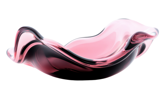 Abstract black fluid glass transparent background