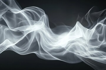 Obraz premium Abstract White Light Waves in Motion, Flowing Energy with Bright and Elegant Lines.