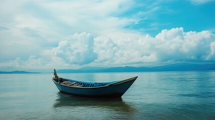 Naklejka premium Solitude by the Sea: A Serene Landscape