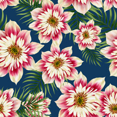 Beautiful seamless pattern with floral background.