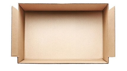 Fototapeta premium Empty cardboard box transparent background