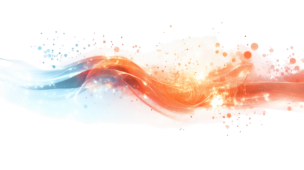 orange splash in water isolated on white background