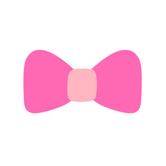 Fototapeta premium pink ribbon bow isolated on white