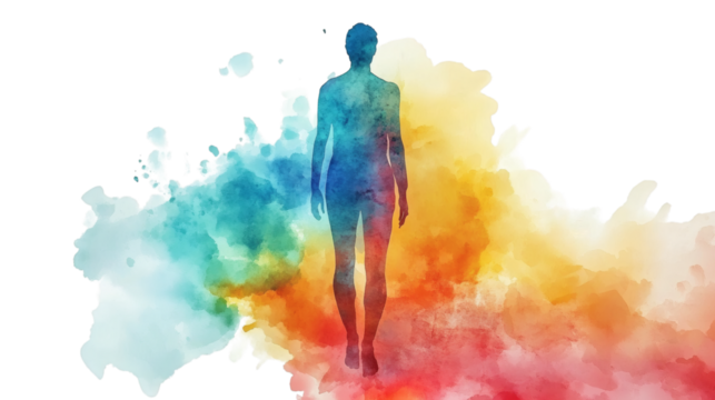 watercolor personpainted watercolor isolated on white background