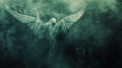 Mystical Angel Wings: A Dark Fantasy Flight