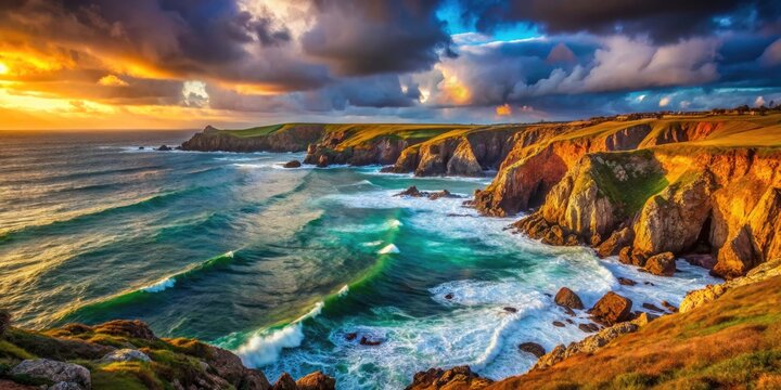 Baie de Loguivy: Breathtaking Coastal Scenery, Brittany, France - Picturesque Beach, Dramatic Cliffs, Ocean Views