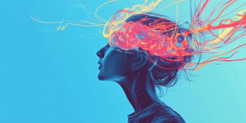 a graphic simulation of ADHD - Generative AI	