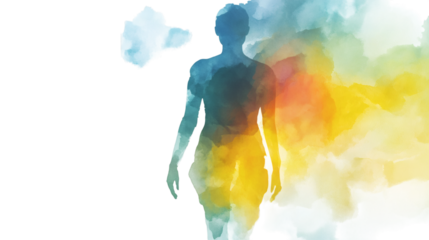 watercolor person painted watercolor isolated on white background