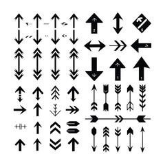 set of various arrow modern design vector template