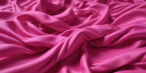 Fototapeta premium Swirling abstract pink fuchsia textile, fluid design, vibrant, fuchsia, pink background