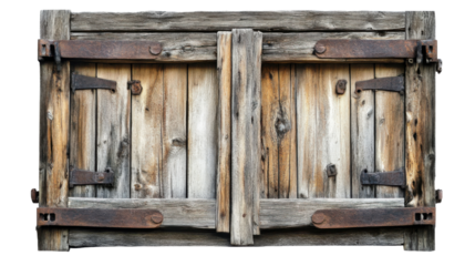Wooden vintage window transparent background