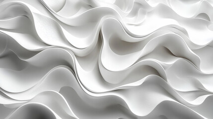 Obraz premium Abstract white wavy background texture.