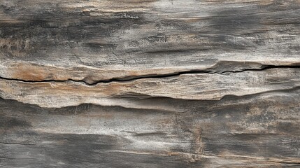 Close-up of weathered wood texture with crack.