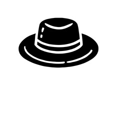 Black Fedora Hat Icon 
