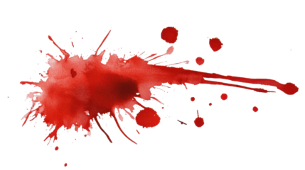 Watercolor brush stroke transparent background