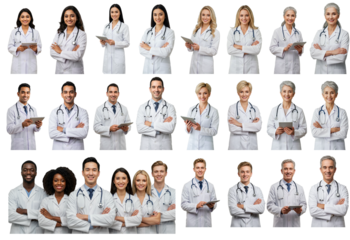 Transparency, Team of doctors and surgeons, men and women - Transparência, Equipe de médicos e cirurgiões, homens e mulheres