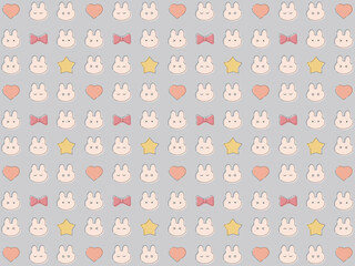 かわいい　うさぎ　パターン　壁紙