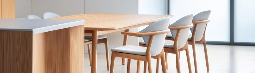 Modern dining table with four chairs and a white accent chair, perfect for family meals gatherings