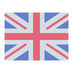 Fototapeta premium Union Jack flat icon representing the UK national identity