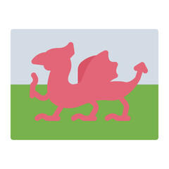 Wales flag representing Welsh heritage and national identity